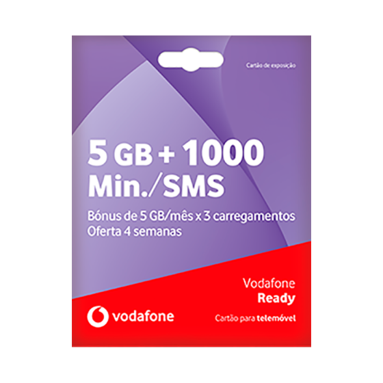 Cartão Vodafone Ready 5GB